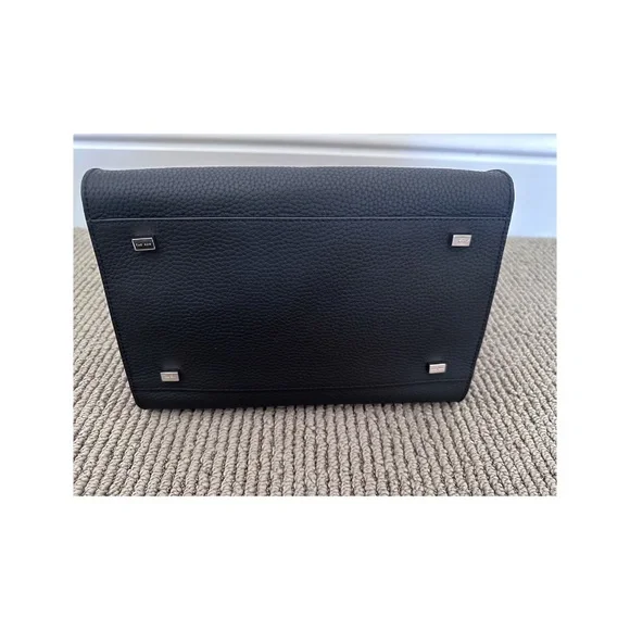 THE ROW  Grained Calfskin Soft Margaux 10 Bag in Black - Picture 5 of 8